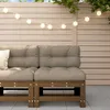 The Living Store Mittelsofa mit Kissen Honigbraun Produktbild-Vorschau 2