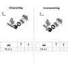 Glastürscharniere 1 Paar Topfbänder Chrom glänzend Ø 26mm Produktbild-Vorschau 3