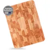 A wooden cutting board with a unique end-grain pattern, presented on a white background. Produktbild-Vorschau