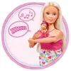 A doll holding a baby, with speech bubbles indicating sounds. Anteprima dell’immagine prodotto