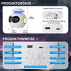 Product size and feature diagram for an LED alarm clock. Produktbild-Vorschau