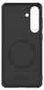 The back of a black smartphone case with a circular magnetic ring imprint and text at the bottom. Produktbild-Vorschau