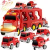 Feuerwehrautos Kleinkinderspielzeug für Alter 1-5, 5-in-1 Produktbild-Vorschau 1