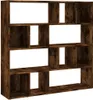 A wooden bookshelf with multiple compartments against a white background. Náhľad obrázku produktu
