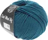 A ball of teal yarn with a label. Produktbild-Vorschau