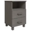 vidaXL Nachttische HAMAR 2 Stk. Hellgrau 40x35x62 cm Produktbild-Vorschau 4