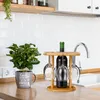 Relaxdays Weinglashalter, Bambus, für 6 Gläser, rund Ø Produktbild-Vorschau 2