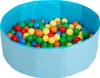 A light blue ball pit filled with colorful balls. Produktbild-Vorschau