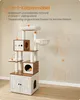 Feandrea Kratzbaum, mit Katzenklo-Schrank, 185cm, Produktbild-Vorschau 9