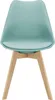 A single mint green chair with wooden legs, presented against a white background. Náhled obrázku produktu