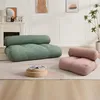 Bodensofa 120 cm Grün Chenille-Gewebe, dichte Polsterung, Produktbild-Vorschau 2