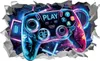 1 kus Gamepad 3D samolepka na zeď Náhled obrázku produktu 1
