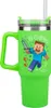 Kubek podróżny Minecraft z słomką, zielony, 0,9l, Voir les images du produit 4