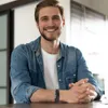 Herren Lederarmband Schwarz geflochten mit Magnetverschluss Produktbild-Vorschau 2