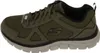 A side view of a single olive green Skechers sneaker against a white background. Produktbild-Vorschau