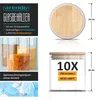 Collage of product images and marketing text for glass storage containers. Náhled obrázku produktu