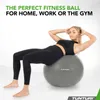 Tunturi Anti Burst Fitness Ball avec Pompe - Ballon de yoga Voir les images du produit 2