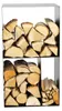 Rack à bûches CASO en acier noir avec rangement 45x30x80 cm Voir les images du produit 18