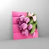 Bilder auf glas - Tulpen Blumenstrauß Garten - 30x30cm - Produktbild-Vorschau 4