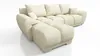 Ecksofa Honey L Beige + Grosser Puff Produktbild-Vorschau 3