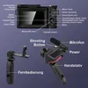 A diagram showing a digital camera with various accessories and labeled parts. Produktbild-Vorschau