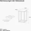 LAMO Manufaktur Blumenständer Weiß aus Metall 28 cm | Produktbild-Vorschau 3