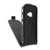 A black flip cover case for a smartphone is shown against a white background. Náhľad obrázku produktu