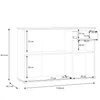 A line drawing of a kommode with dimensions indicated. Anteprima dell’immagine prodotto