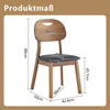 okwish Moderne set van 2 keukelstoelen met ovale Productafbeelding-voorbeeld 7