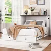 Merax Lit escamotable mobile 140x200 avec étagère de tête, Voir les images du produit 1