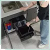 Poubelle encastrable Relaxdays, 3 compartiments, 15 l et 2 Voir les images du produit 6