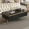 Table basse brillante Merax avec 2 tiroirs et éléments Voir les images du produit 3