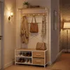 Relaxdays, stojak na ubrania, półka na buty, haczyki, 2 Podgląd zdjęcia produktu 3