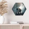 DEQORI Glasbild Echtglas 40x35 cm 'Elefant im Wald' Produktbild-Vorschau 3