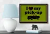 Holzschild Auto 18x12cm i love my pick-up Geländewagen Produktbild-Vorschau 5