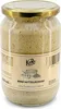 A glass jar of mustard with a label. Produktbild-Vorschau