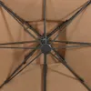 vidaXL Ampel ombrello con ventilazione 300x300 cm Taupe Anteprima dell’immagine prodotto 5