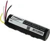A black cylindrical battery with wires and a label. Produktbild-Vorschau