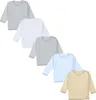 TupTam Uni Baby Wickelshirt Langarm 5er Pack, Farbe: Junge Produktbild-Vorschau 1