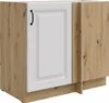 Eckunterschrank 105cm Stilo Weiß Eiche Artisan Küchenzeile Produktbild-Vorschau 1