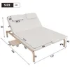 Chaise longue de jardin pour 2 personnes avec table Voir les images du produit 3