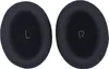 Two black ear pads for headphones, one labeled 'L' and the other 'R'. Voir les images du produit