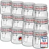 A collection of glass jars with red-banded lids and silver clasps, arranged in rows. Produktbild-Vorschau
