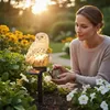 Eule Schneeeule Solarleuchte Lampe Garten Laterne Solar Produktbild-Vorschau 4