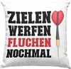 Trendation - Dart Deko-Kissen mit Füllung 40x40 Dartpfeil Produktbild-Vorschau 1