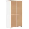 vidaXL Szafa BODO biało-brązowa 99x53,5x173 cm drewno Podgląd zdjęcia produktu 6