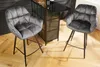 riess-ambiente Drehbarer Barhocker PAPILLON grau Samt 180° Produktbild-Vorschau 3