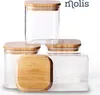 4er Set Vorratsgläser je 750 ml Eckig mit Deckel Luftdicht Produktbild-Vorschau 3