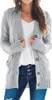 ASKSA Damen Strickjacke Strickpulli Langarm mit Taschen Produktbild-Vorschau 1
