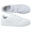 A top-down and side view of a pair of white Adidas sneakers. Anteprima dell’immagine prodotto